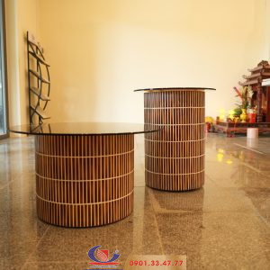 Bàn coffe và side table bằng gạch mosaic